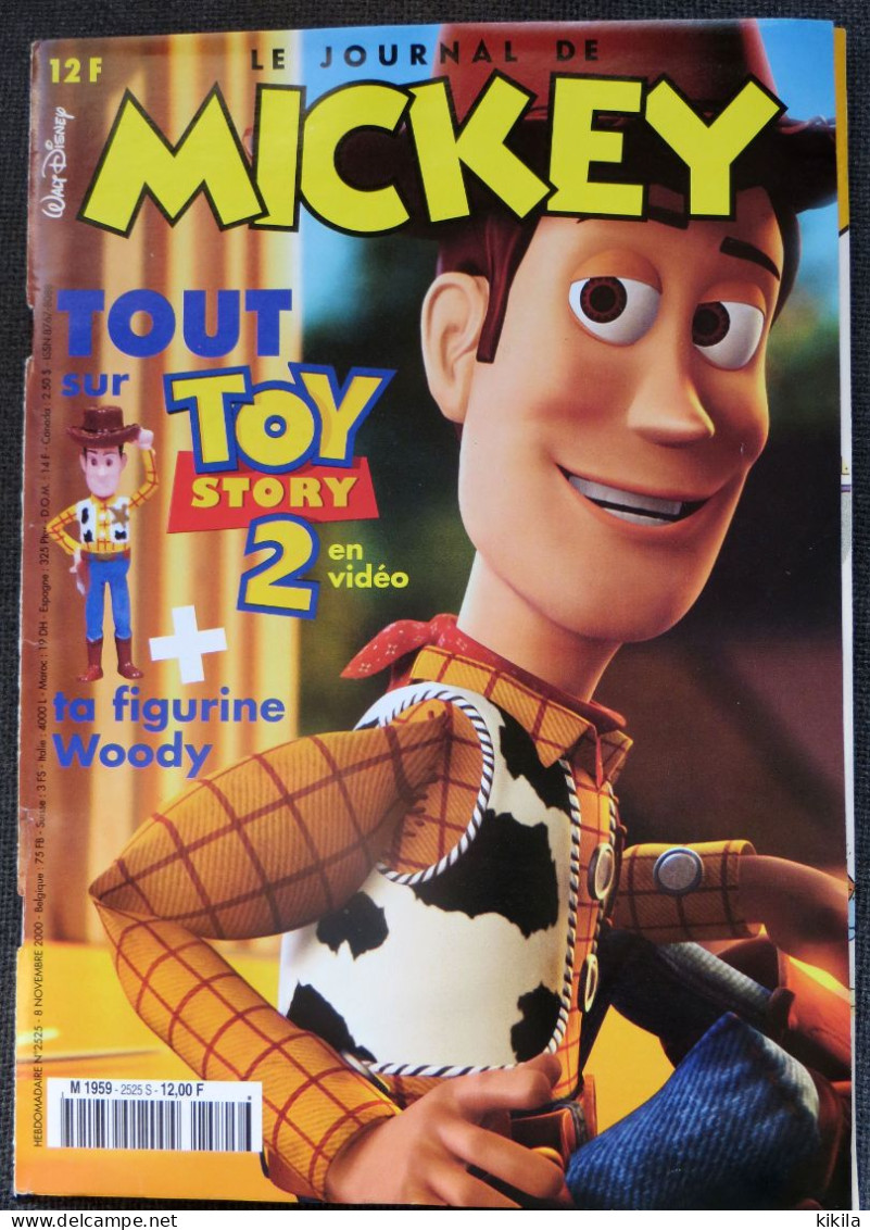 Le Journal De MICKEY  Walt Disney N° 2525 Du 8 Novembre 2000  Toy Story 2   Carte D'accès Digimonde JD-02* - Journal De Mickey