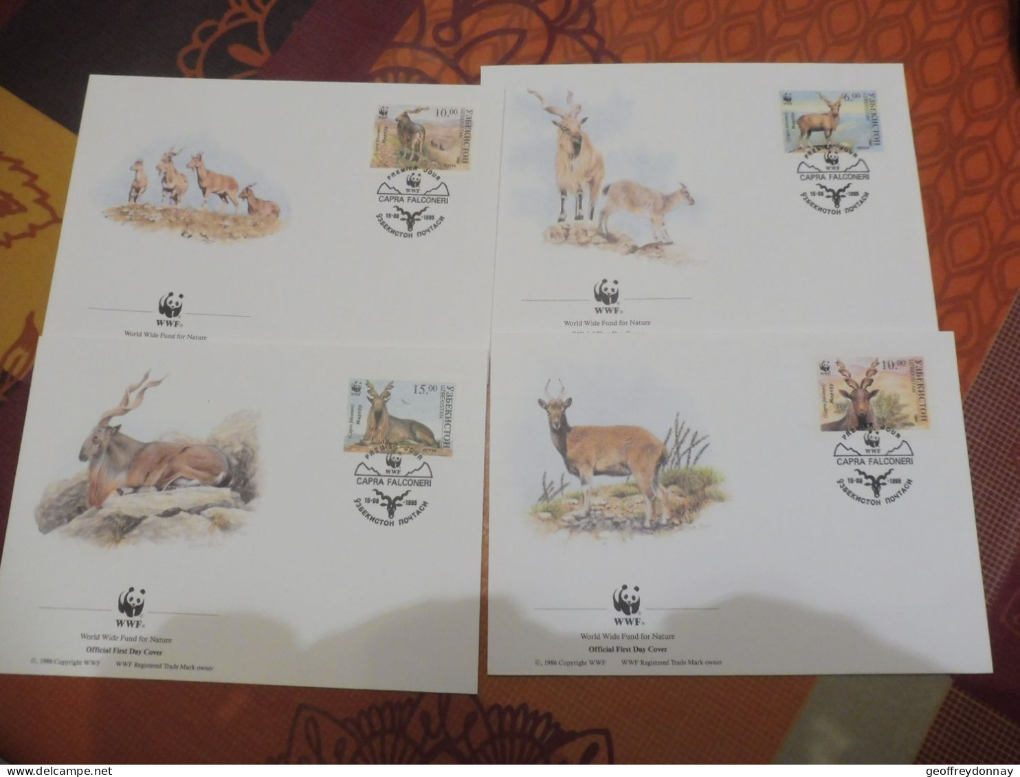 Wwf Complete  Reek Serie Fdc Uzbekistan Ouzbekistan  1985  Animaux Dieren - FDC