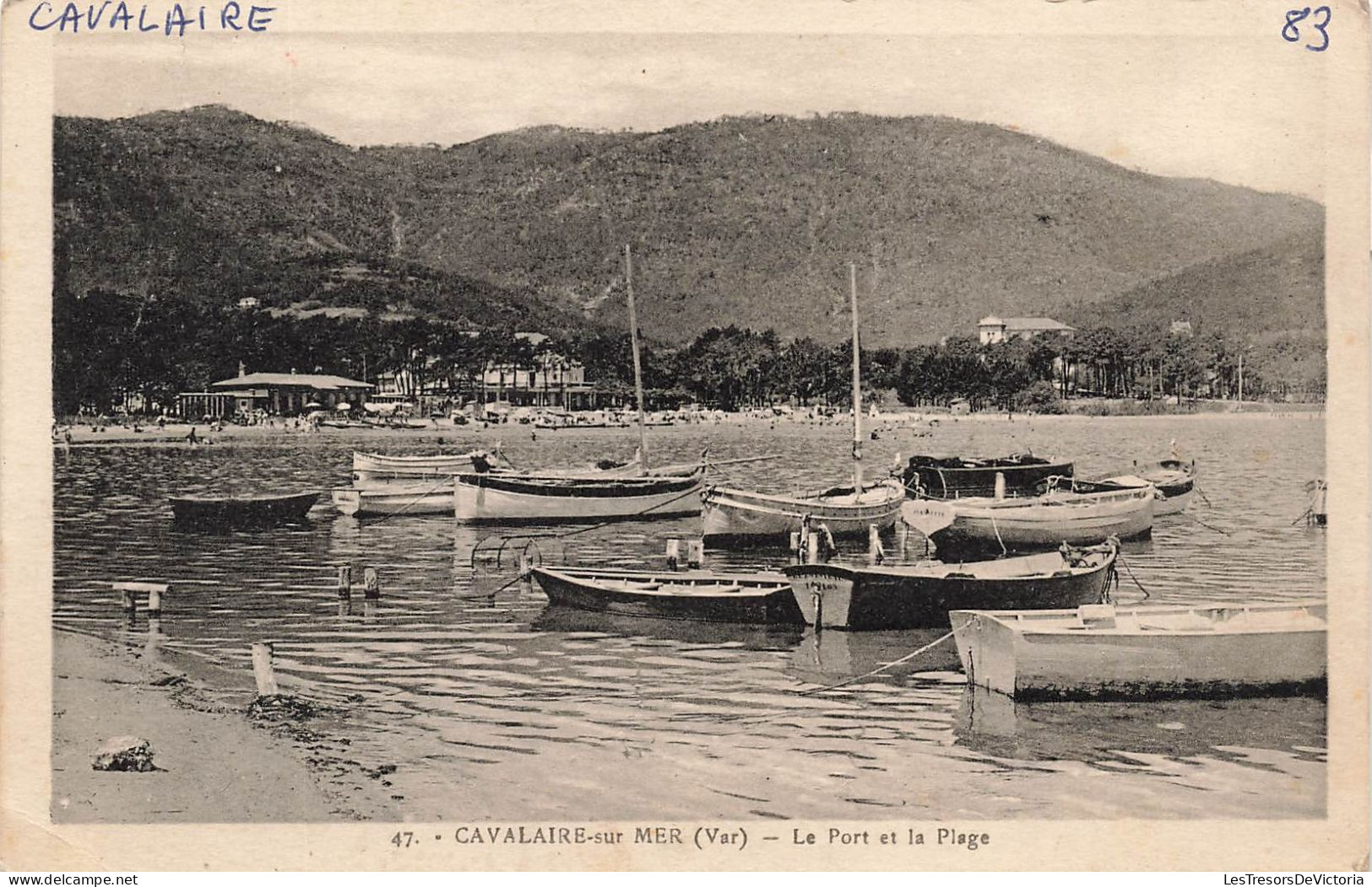 FRANCE - Cavalaire Sur Mer (var) - Vue Générale Sur Le Port Et La Piage - Carte Postale Ancienne - Cavalaire-sur-Mer