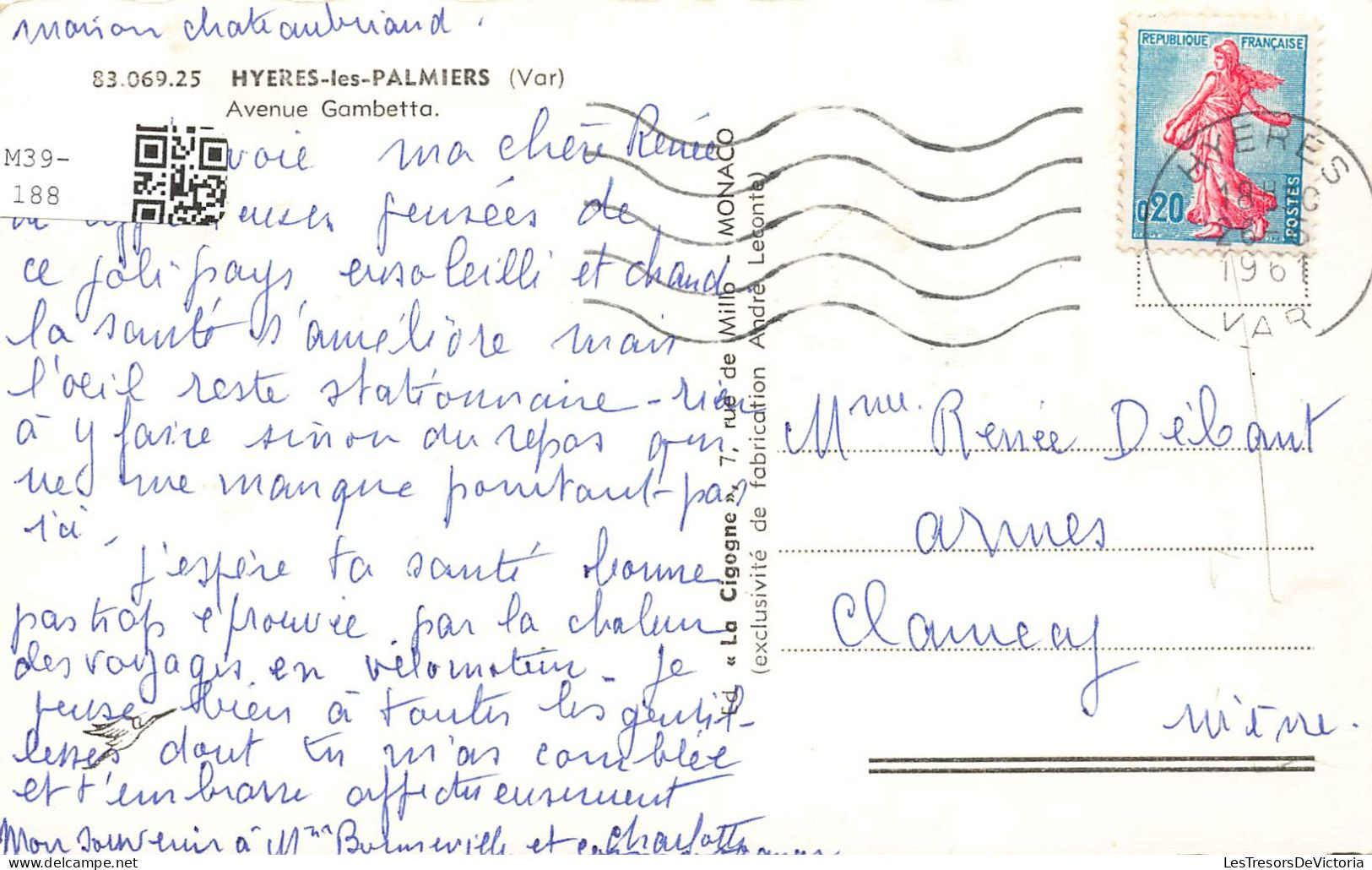 FRANCE - Hyeres Les Palmiers - Vue Sur L'avenue Gambetta - Carte Postale Ancienne - Hyeres