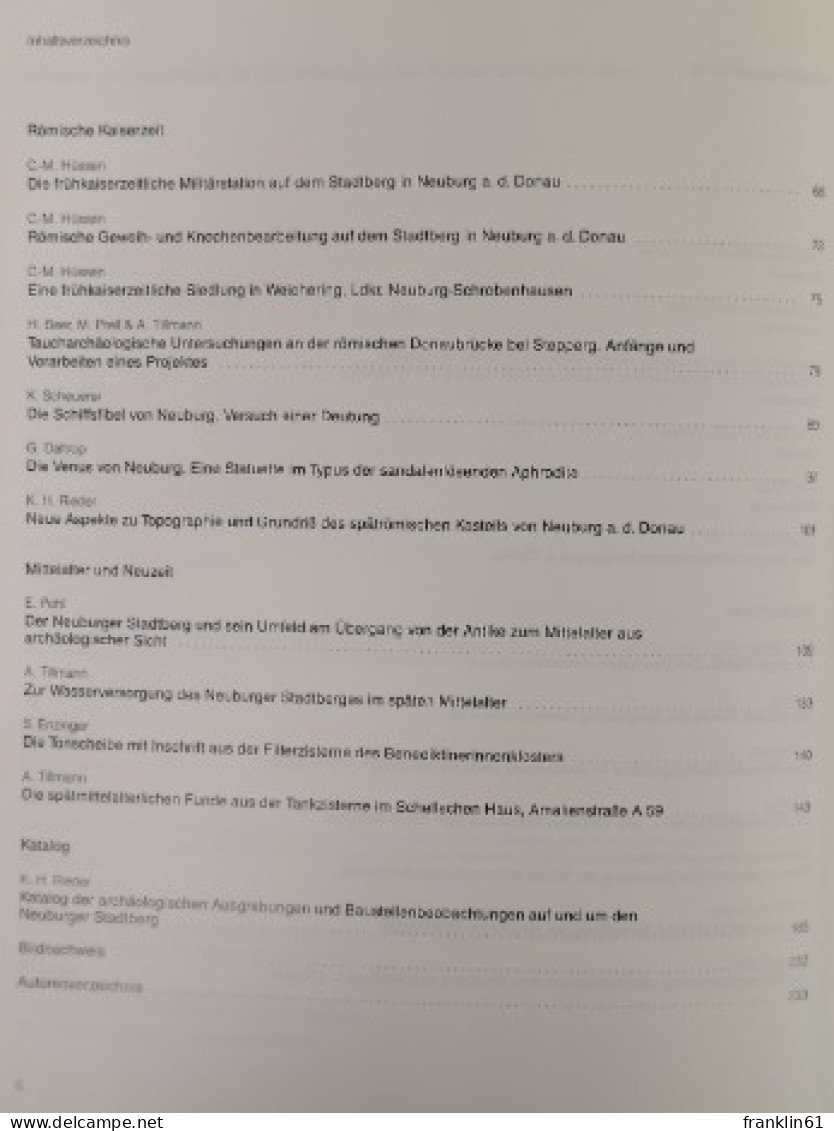 Neuburg An Der Donau. Archäologie Rund Um Den Stadtberg. - 4. Neuzeit (1789-1914)