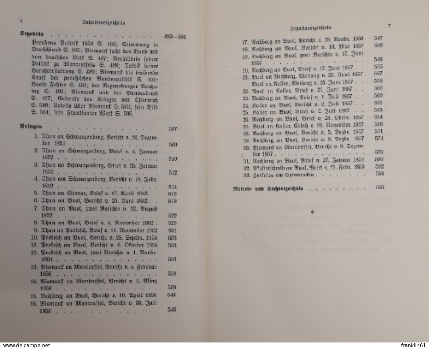 Bismarcks Kampf mit Österreich am Bundestag zu Frankfurt (1851-1859).