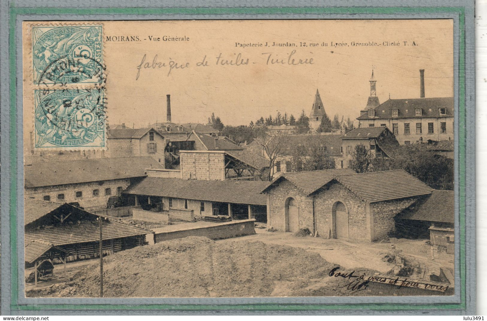 CPA - MOIRANS (38) - Aspect De La Fabrique-Usine De Tuiles, La Tuilerie, En 1904 - Moirans
