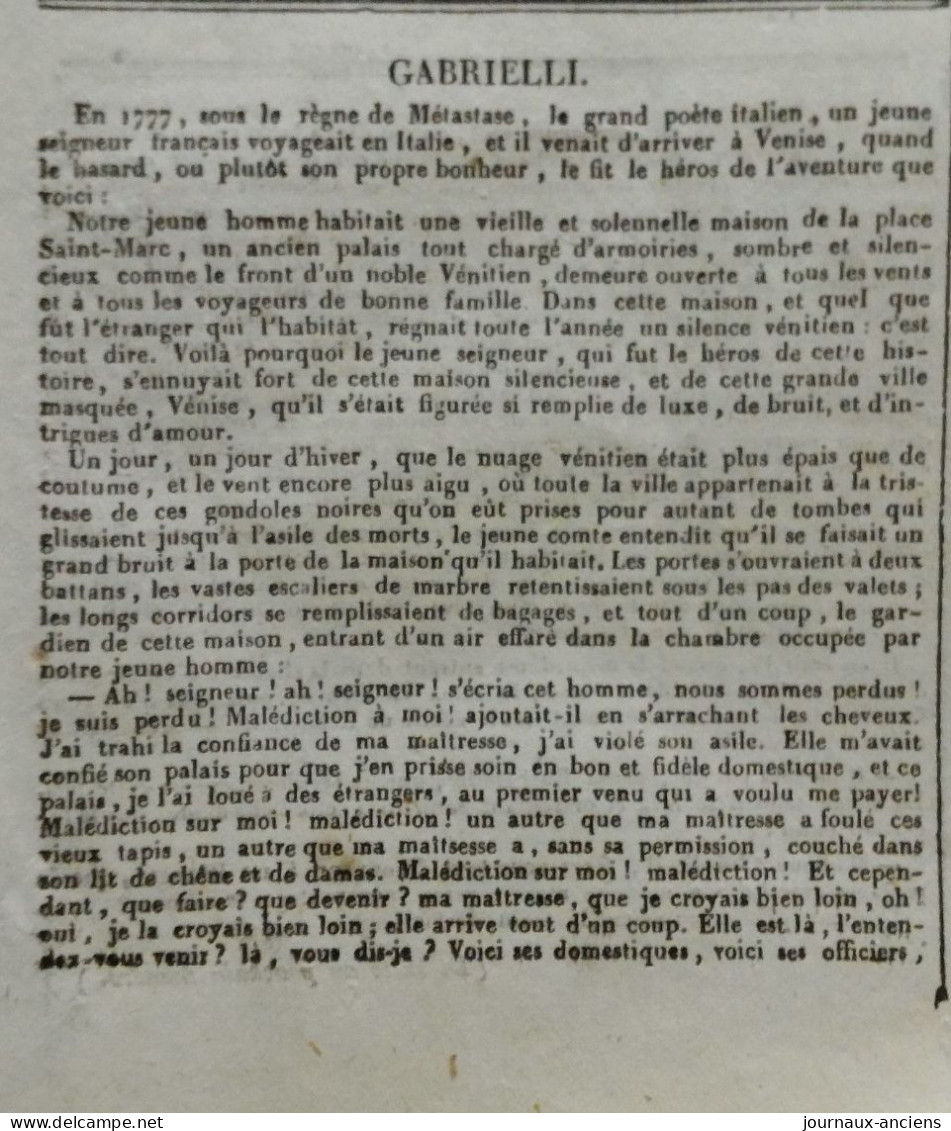 1836 LE PILOTE DU CALVADOS - REVISION DES LISTES ELECTORALES - GARIBALDI - DISSOLUTION DE LA CHAMBRE DES DEPUTES - 1800 - 1849