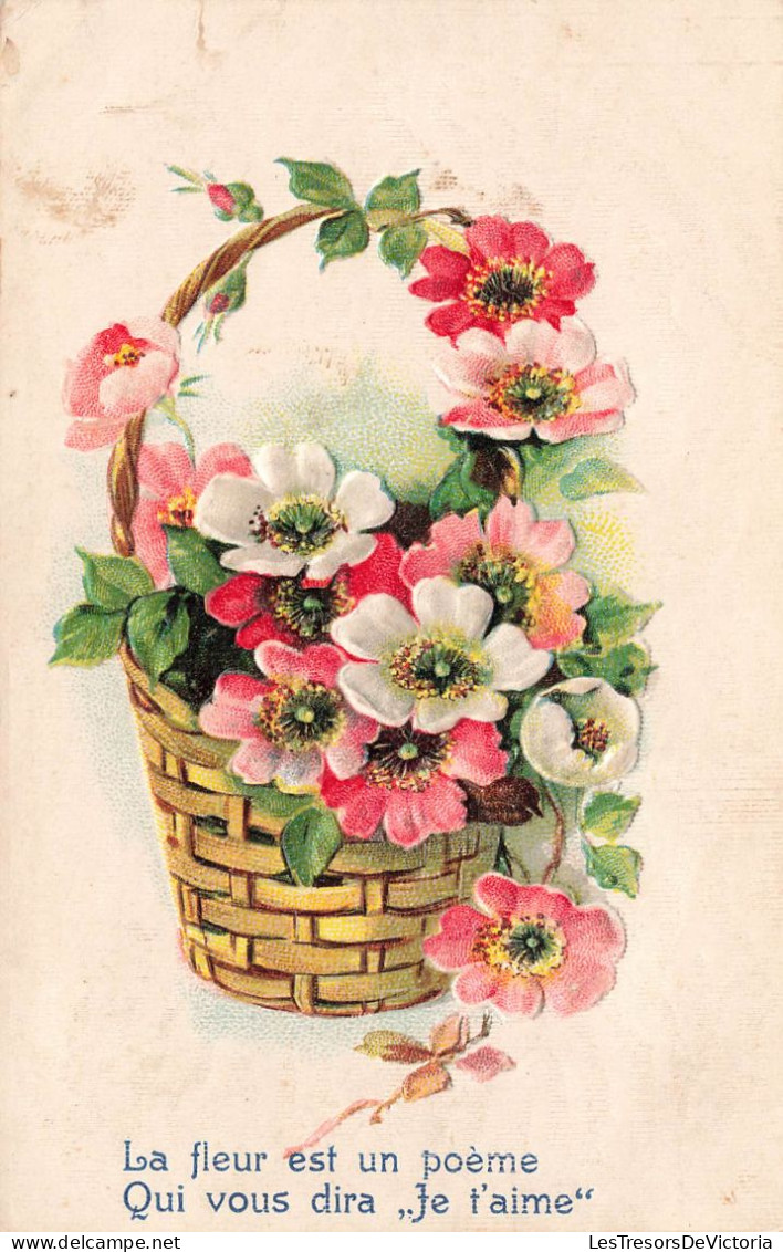 FÊTES - VŒUX - La Fleur Est Un Poème Qui Vous Dira Je T'aime - Carte Postale Ancienne - Autres & Non Classés