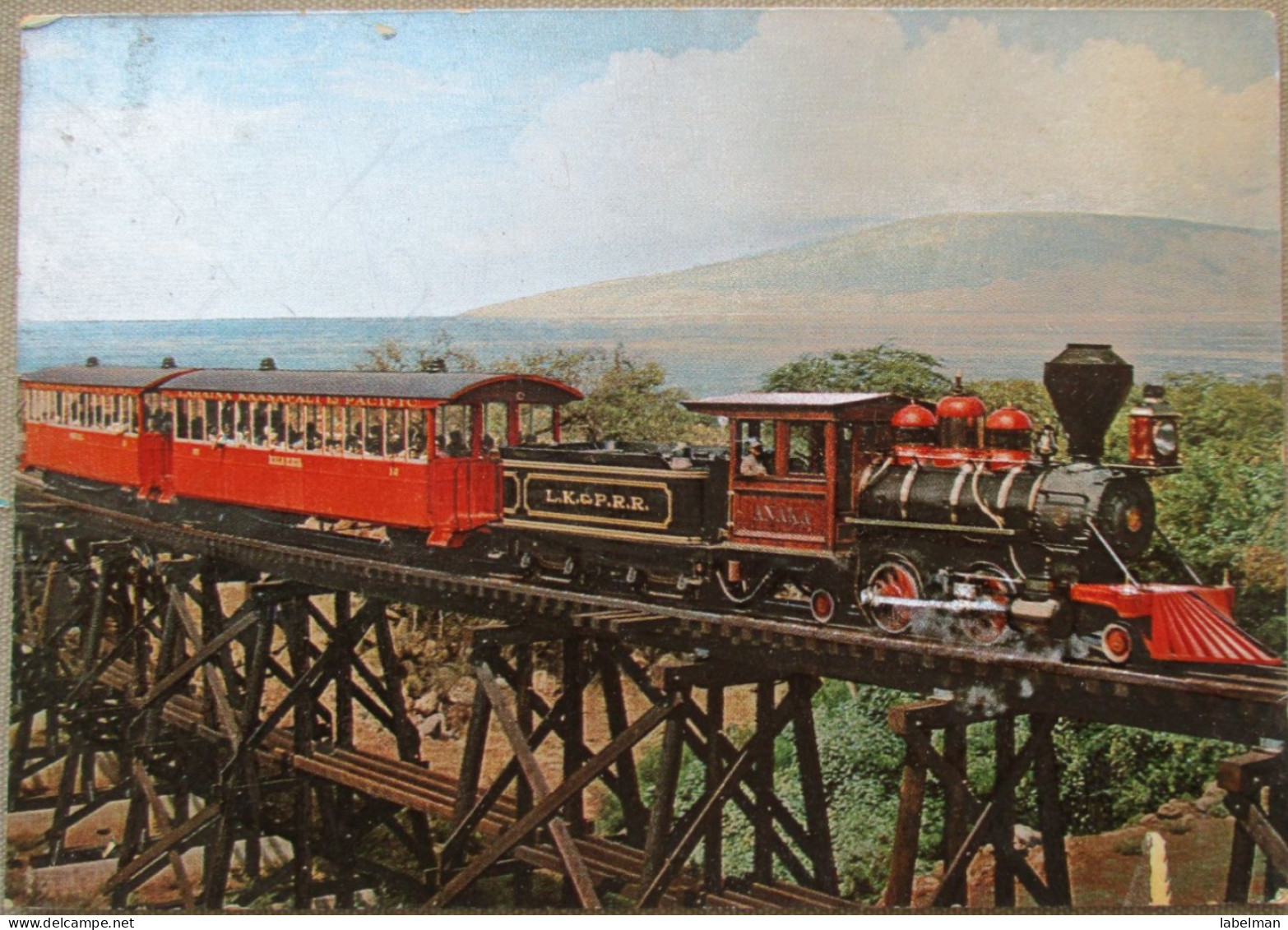 USA AMERICAN LOCOMOTIVE LOCO TRAIN RAIL HAWAII LAHAINA KAANAPALI MAUI POSTCARD CARTE POSTALE POSTKARTE ANSICHTSKARTE - Long Beach