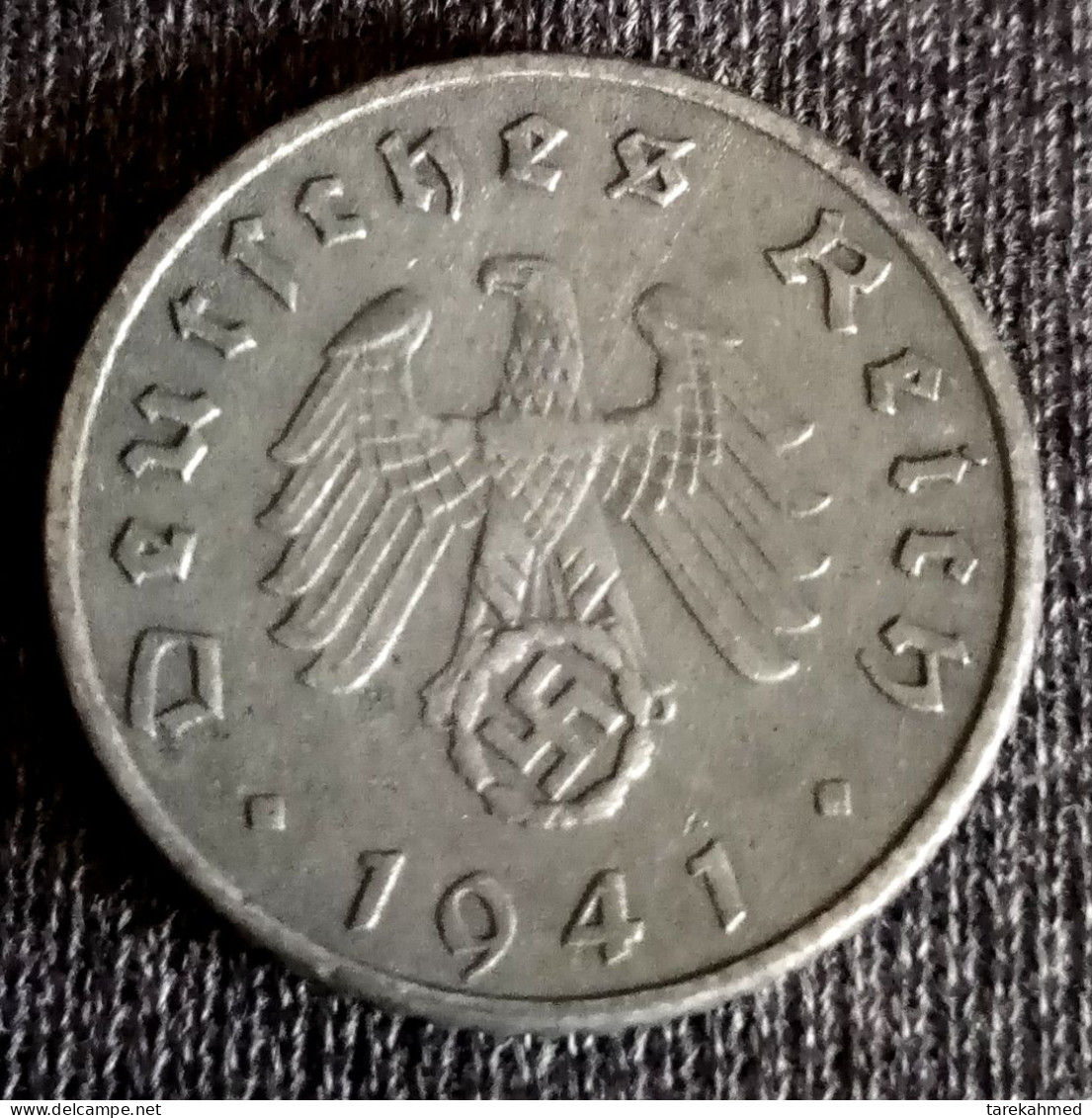 GERMANY - 5 REICHSPFENNIG 1941 F - Zinc - KM 100, Stuttgart, Agouz - 5 Reichspfennig