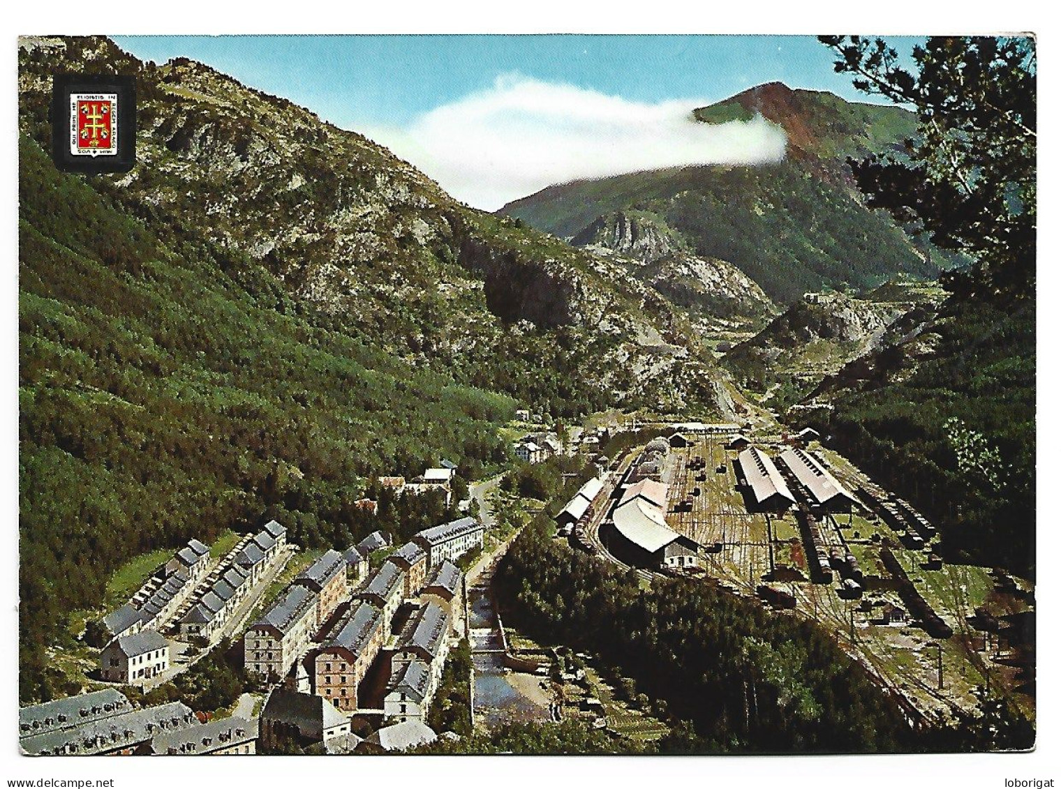 VISTA GENERAL, ESTACION INTERNACIONAL, AL FONDO LA ROCA.- PIRINEO ARAGONES.- CANFRANC / HUESCA.- ( ESPAÑA ) - Huesca