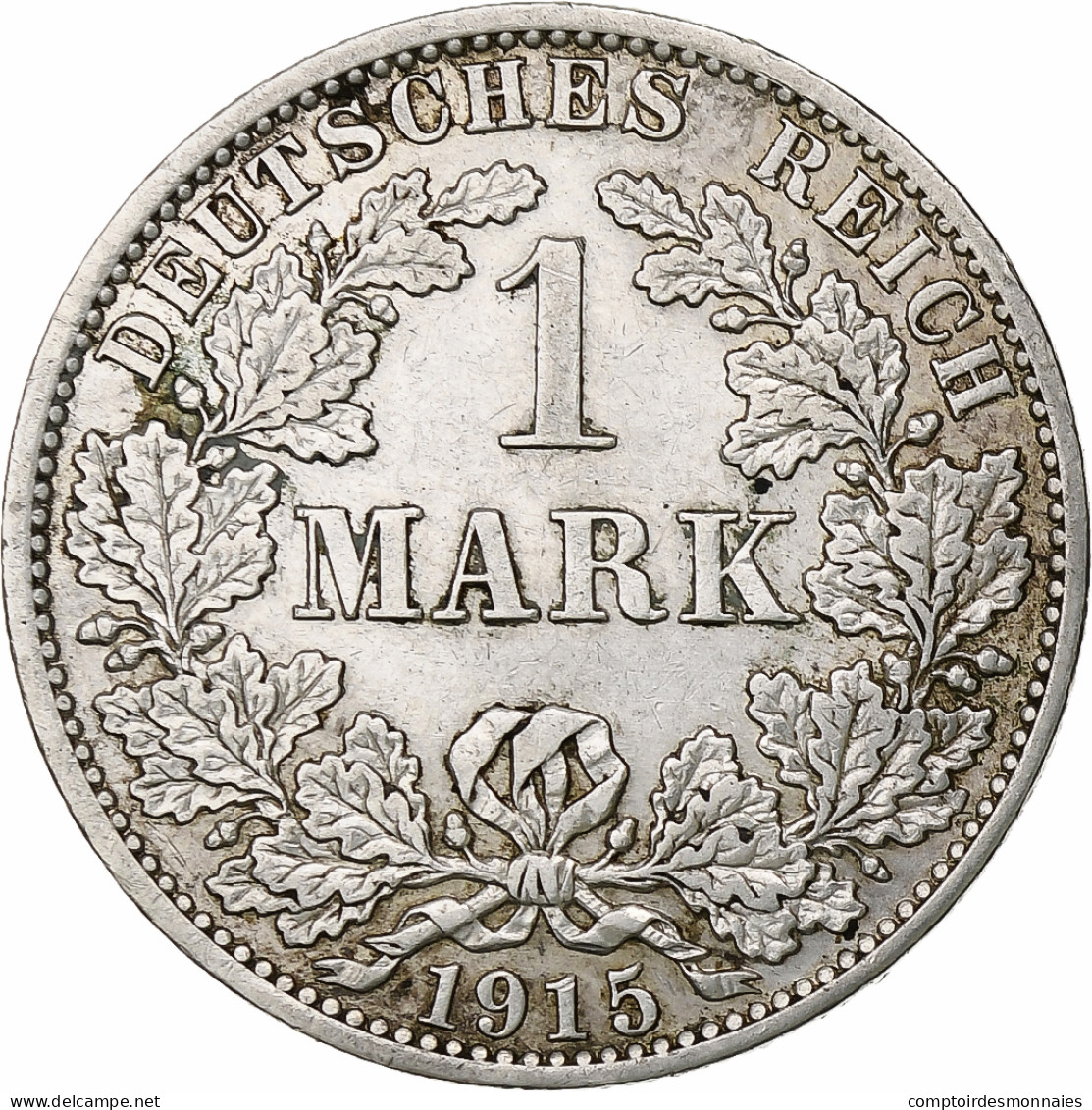 Empire Allemand, Wilhelm II, Mark, 1915, Berlin, Argent, TTB, KM:14 - 1 Mark