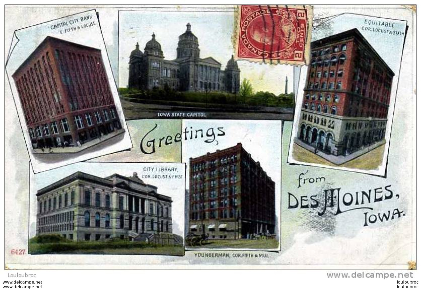 GREETINGS FROM DES MOINES IOWA VOYAGEE 1916 - Other & Unclassified