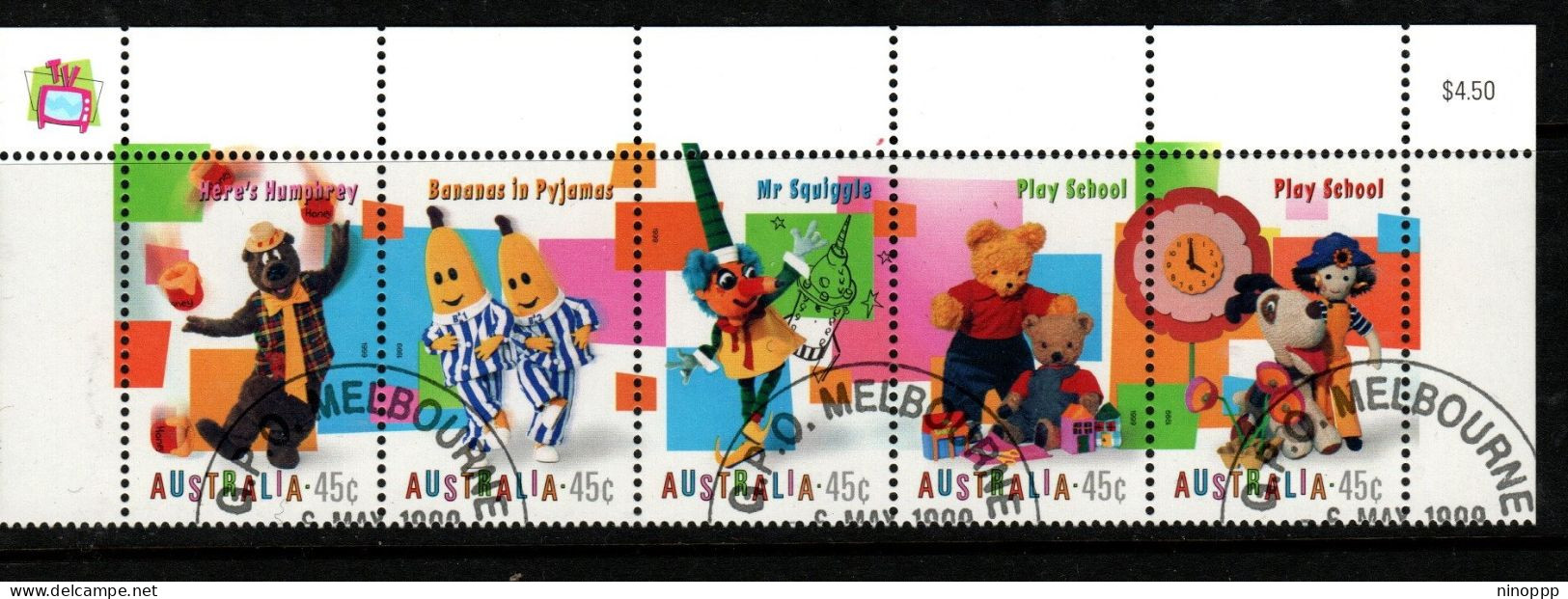 Australia ASC 1747b 1999 Children's TV  Used Strip - Oblitérés