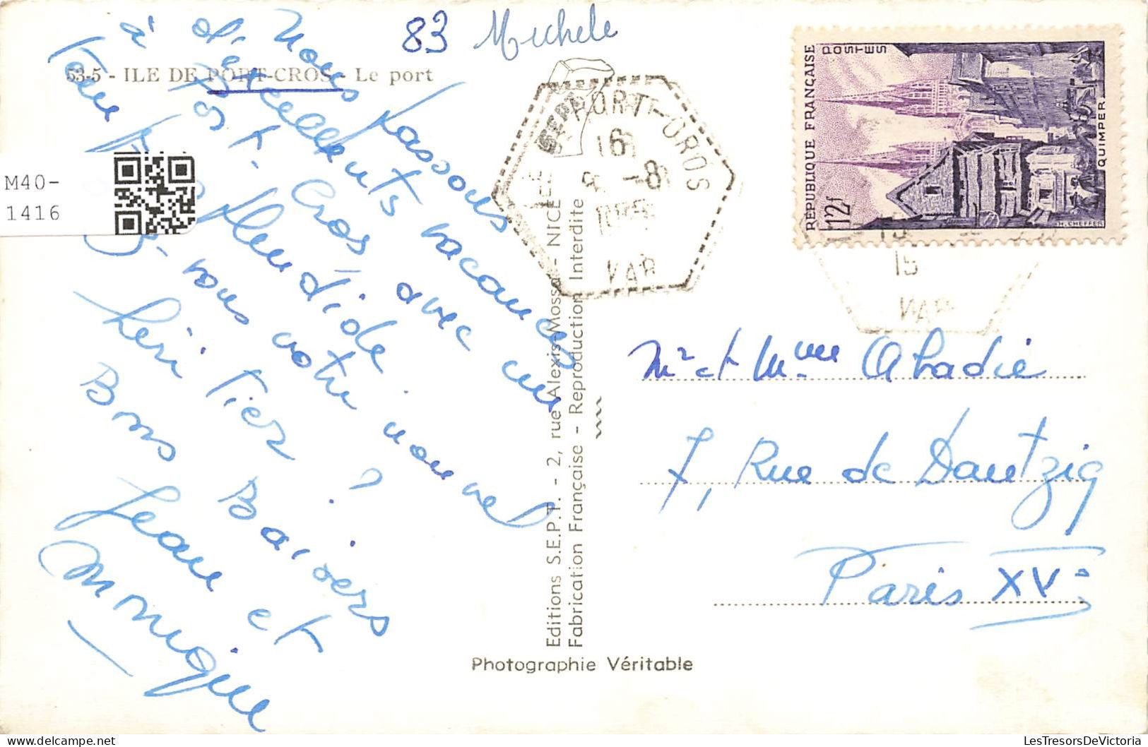 FRANCE - Ile De Port Gros(Var) - Vue Généralede Du Port - Animé - Carte Postale Ancienne - Toulon