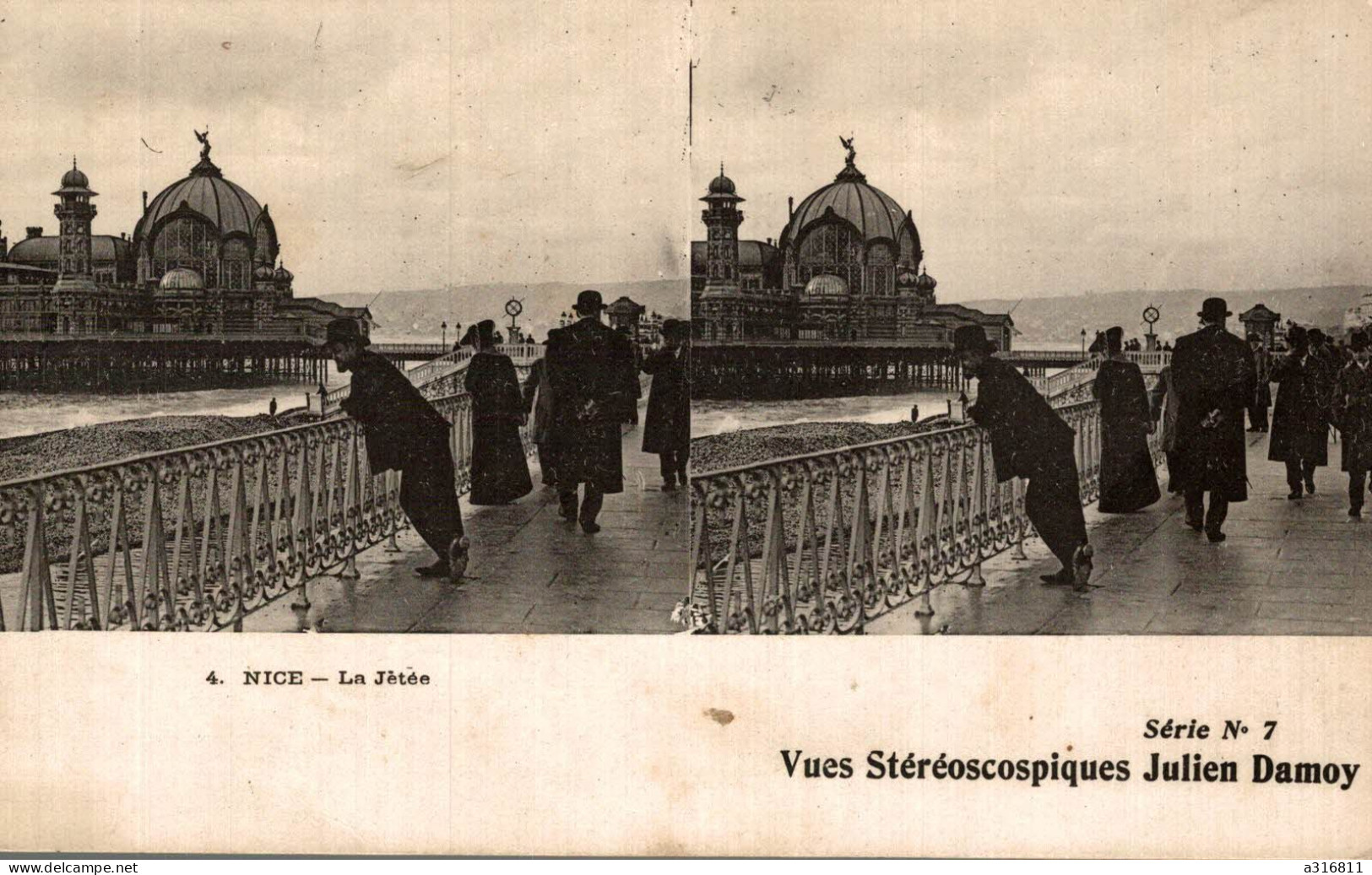 VUES STEREOSCOPIQUES  JULIEN DAMOY Nice La Jetée - Stereoskopie