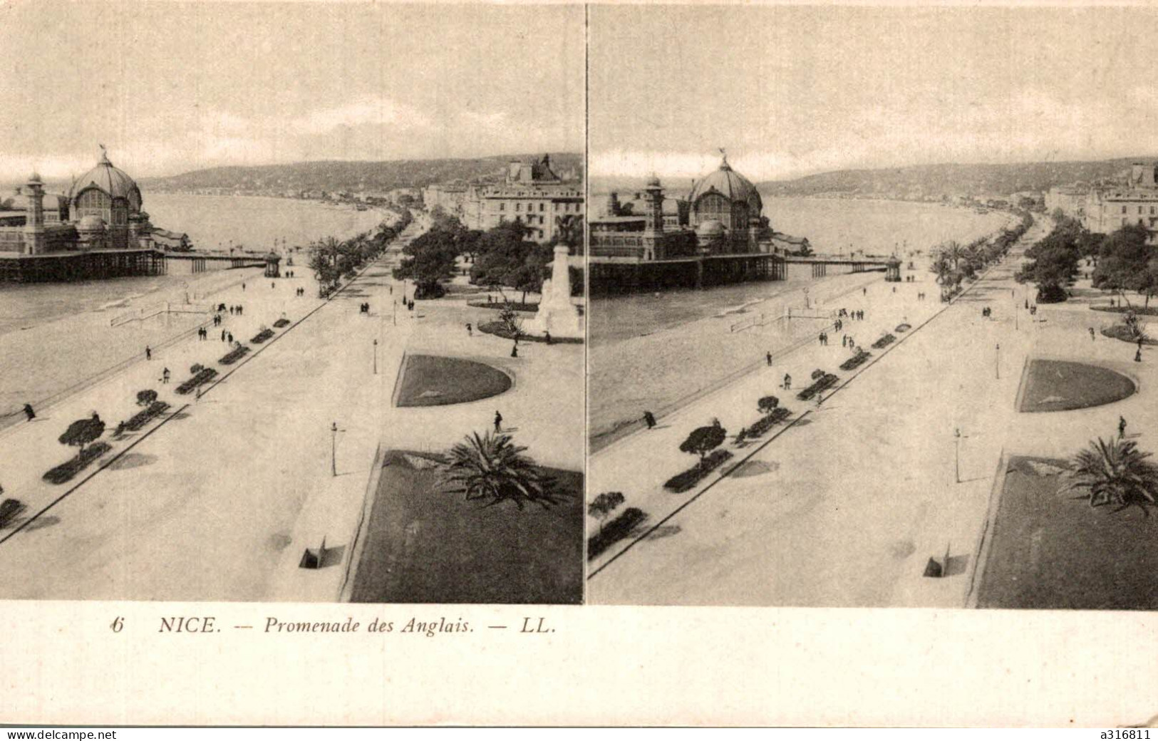 VUES STEREOSCOPIQUES  JULIEN DAMOY Nice Promenade Des Anglais - Stereoskopie