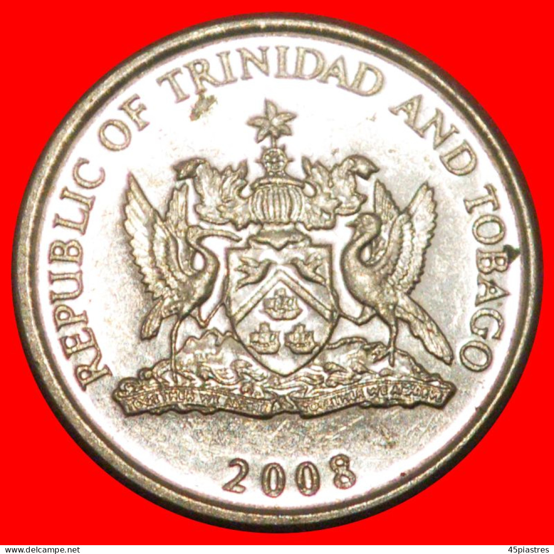 * GREAT BRITAIN (1976-2017): TRINIDAD AND TOBAGO  25 CENTS 2008 SHIPS! · LOW START ·  NO RESERVE! - Trindad & Tobago