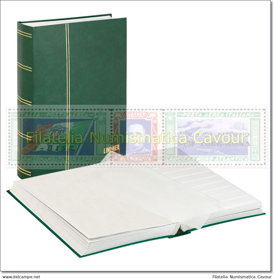 CLASSIFICATORE 30 Pagine FONDO BIANCO COPERTINA IMBOTTITA SIMILPELLE - VERDE - Grand Format, Fond Blanc