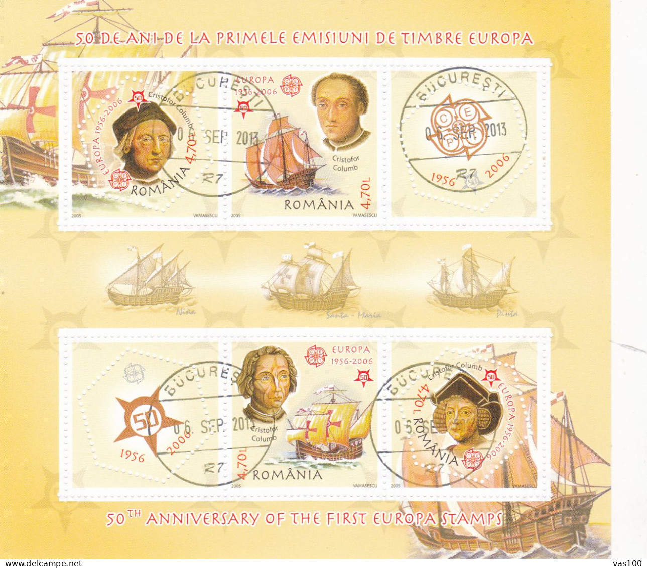 Romania Roumanie Rumänien 2005 2006 50 Years Europa Cept Stamps Mi.no. 5974-77A,used - Gebraucht