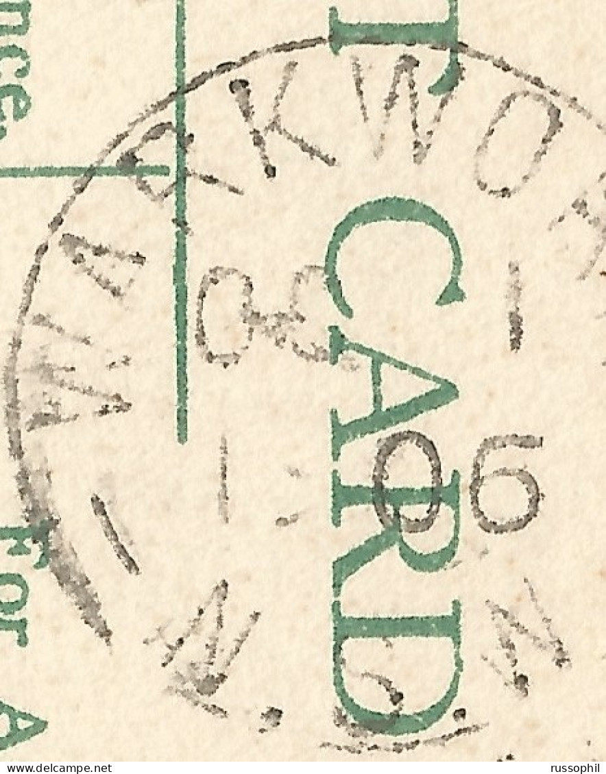 AUSTRALIA NSW - FRANKED PC (VIEW OF SYDNEY) FROM WARKWORTH TO ITALY - BARRED NUMERAL CANCEL 401 - 1905 - Briefe U. Dokumente