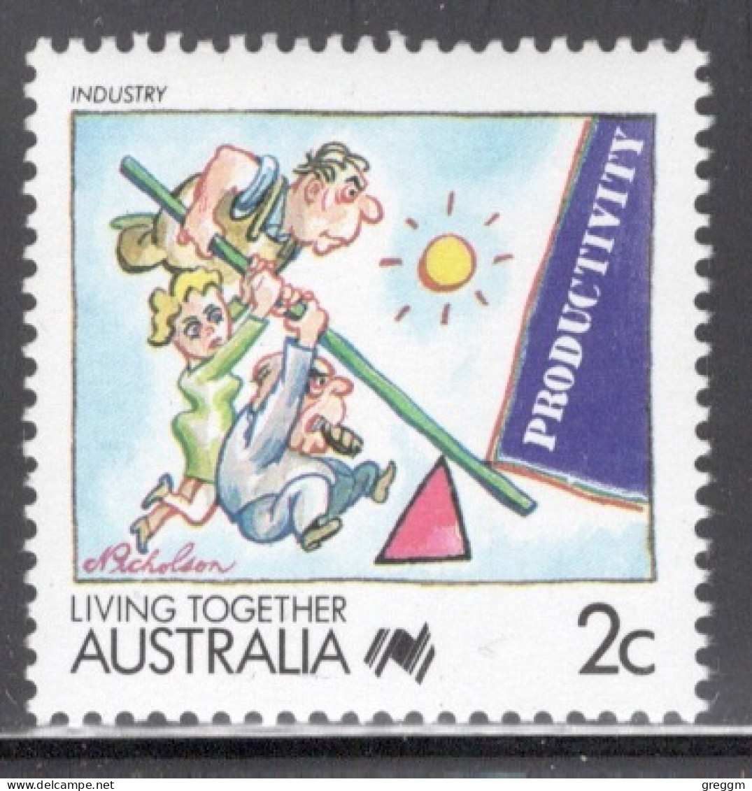 Australia 1988 Single Stamp - Living Together - Cartoons In Unmounted Mint - Neufs