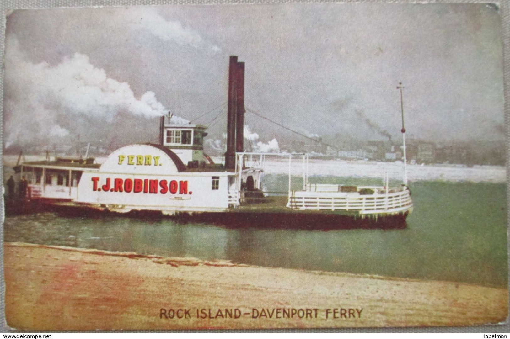 USA ROCK ISLAND STEAMER ROBINSON DAVEN PORT FERRY KARTE CARD POSTCARD CARTOLINA CARTE POSTALE POSTKARTE ANSICHTSKARTE - Long Beach