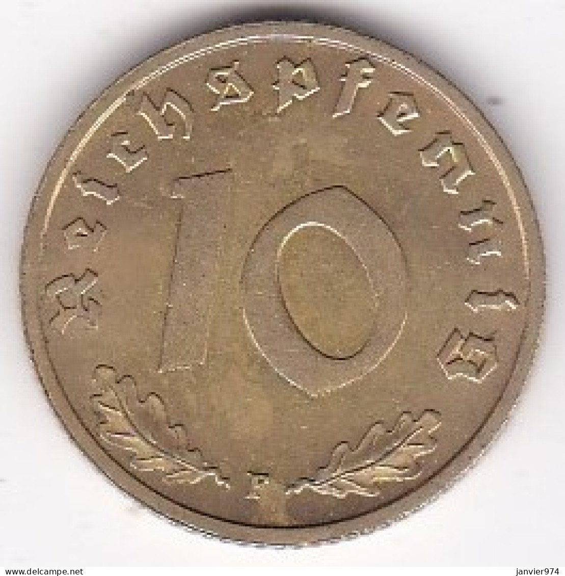 10 Reichspfennig 1937 F STUTGART . Bronze-aluminium - 10 Reichspfennig