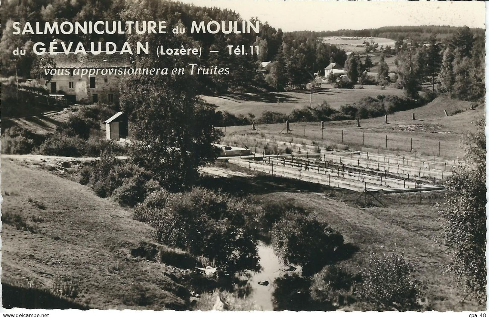 LOZERE : Aumont-Aubrac : (Environ) Salmoniculture Du Moulin Du Gévaudan, Route Entre Aumont Et Javols - Aumont Aubrac