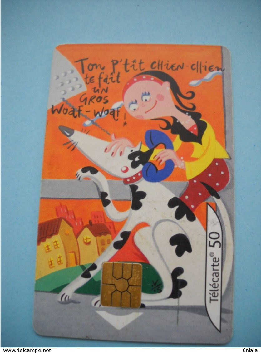 7667 LE CHIEN  N° 6 CABINE  Télécarte Collection  ( 2 Scans)  Carte Téléphonique - 2000