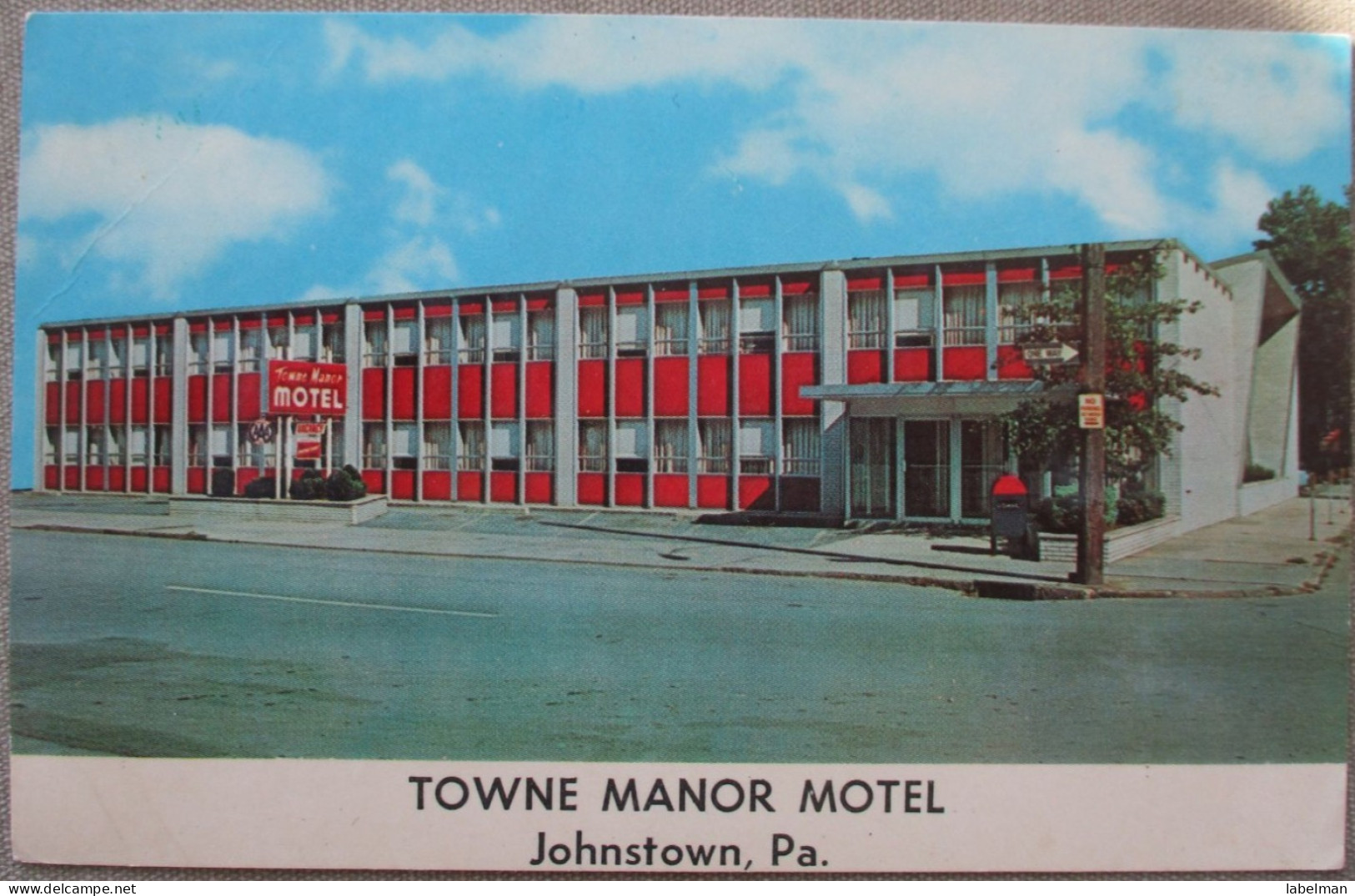 USA PENNSYLVANIA JOHNSTOWN TOWNE MANOR MOTEL HOTEL MOTOR CARD POSTCARD CARTOLINA CARTE POSTALE POSTKARTE ANSICHTSKARTE - Long Beach