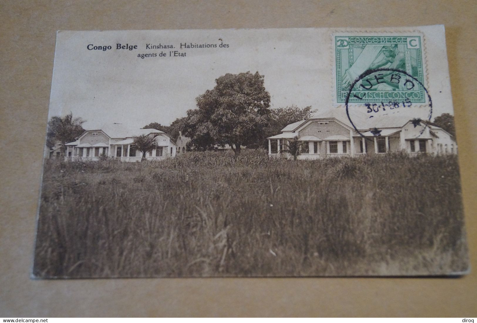 Congo Belge,Kinshasa,oblitération De Luebo,Très Belle Ancienne Carte,à Voyagé,pour Collection - Belgian Congo