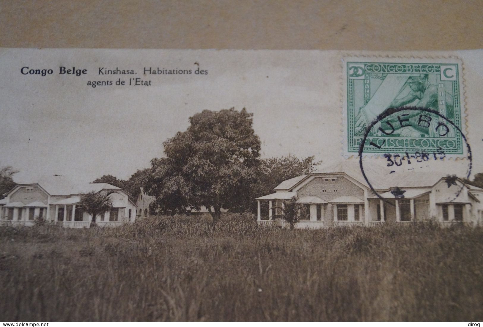 Congo Belge,Kinshasa,oblitération De Luebo,Très Belle Ancienne Carte,à Voyagé,pour Collection - Congo Belge