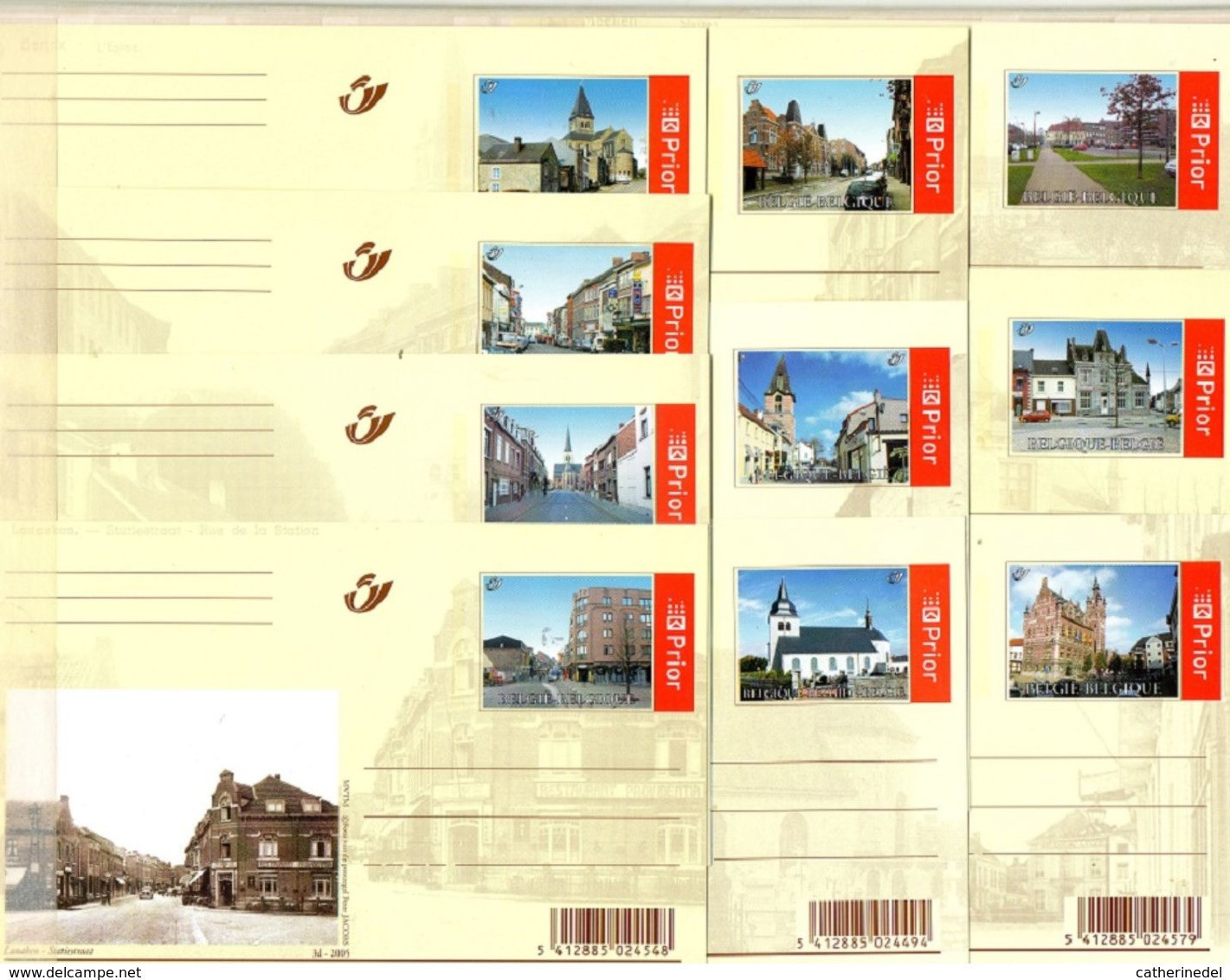 Année 2005 - CA134-CA143/BK134-BK143 - Autrefois.... Et Maintenant - Illustrated Postcards (1971-2014) [BK]