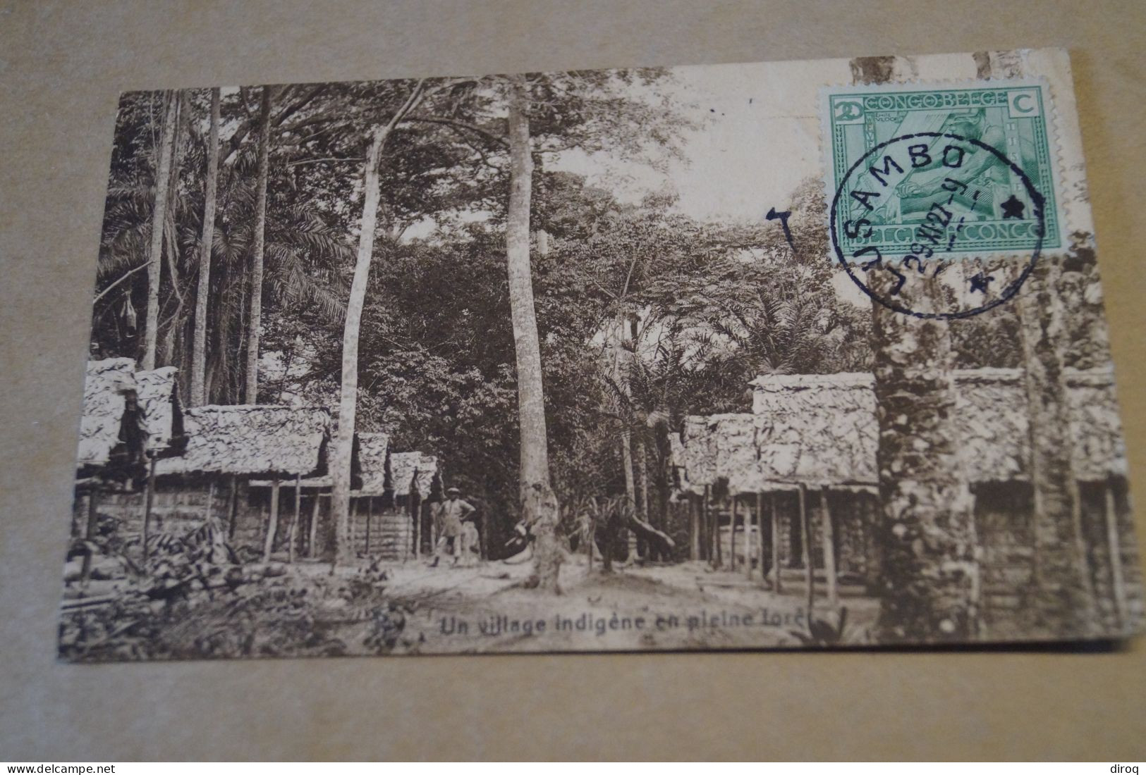 Congo Belge,village Indigène,oblitération De Lusambo 1927,Très Belle Ancienne Carte,à Voyagé,pour Collection - Congo Belga