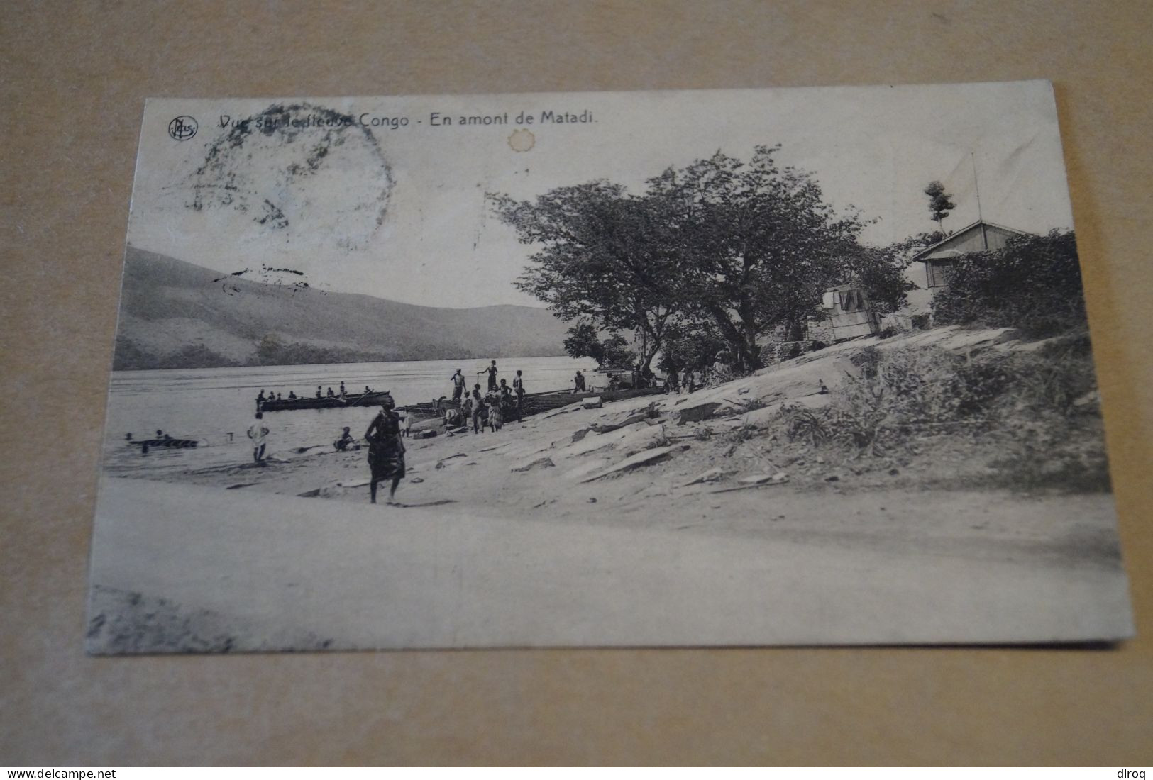 Congo Belge,en Amont De Matadi,Très Belle Ancienne Carte,à Voyagé,pour Collection - Congo Belge