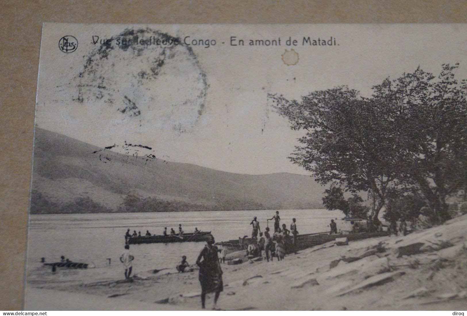 Congo Belge,en Amont De Matadi,Très Belle Ancienne Carte,à Voyagé,pour Collection - Congo Belge