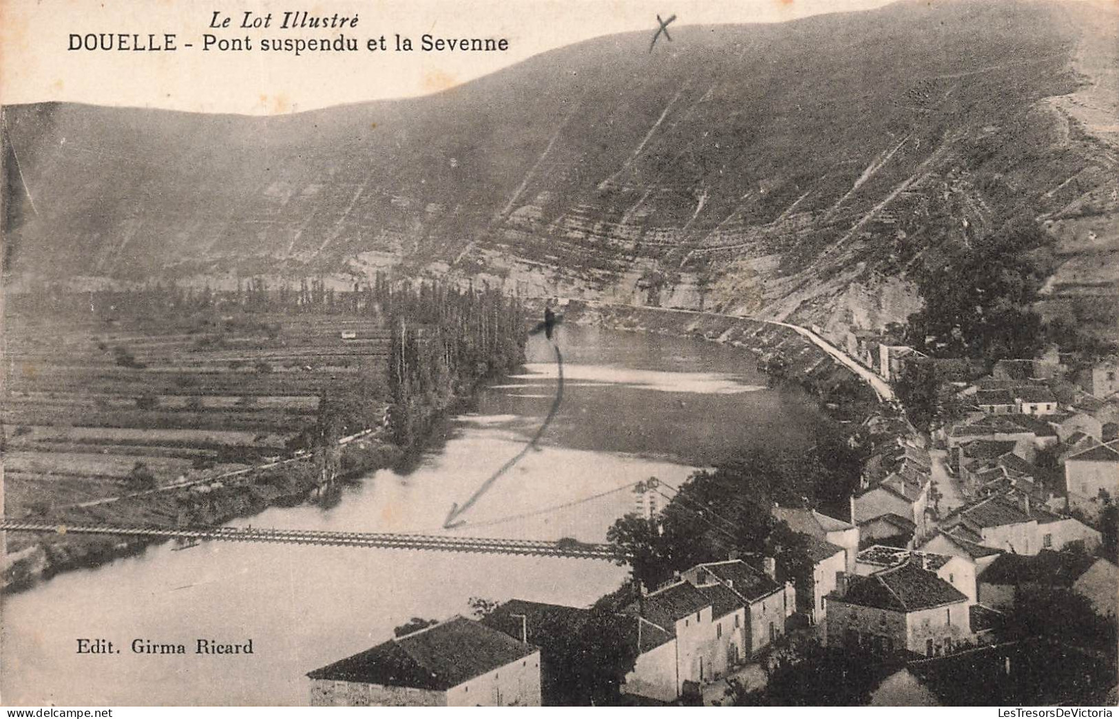 FRANCE - Douelle - Vue Sur Le Pont Suspendu Et La Savenne - Carte Postale Ancienne - Other & Unclassified