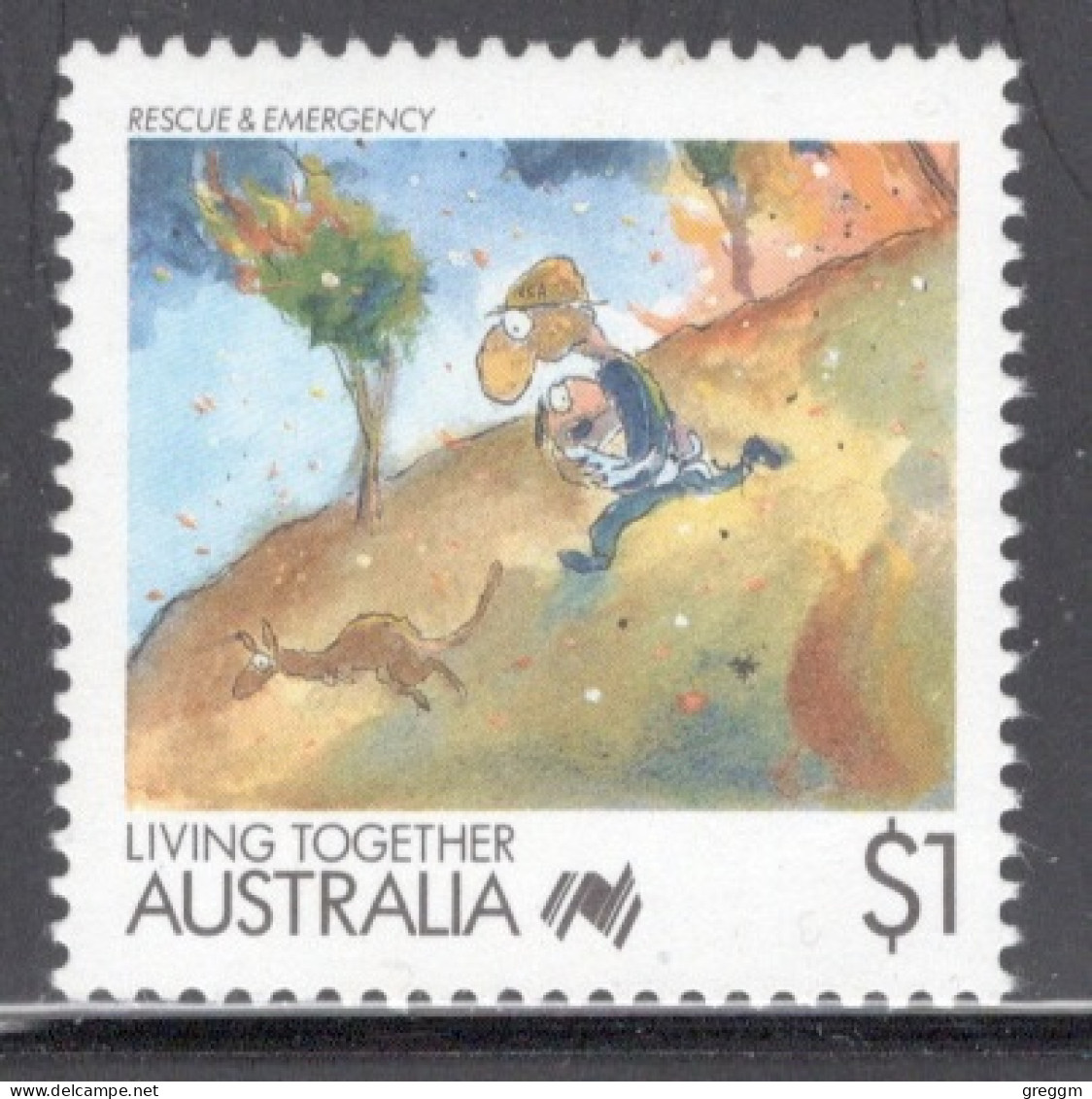 Australia 1988 Single Stamp - Living Together - Cartoons In Unmounted Mint - Mint Stamps