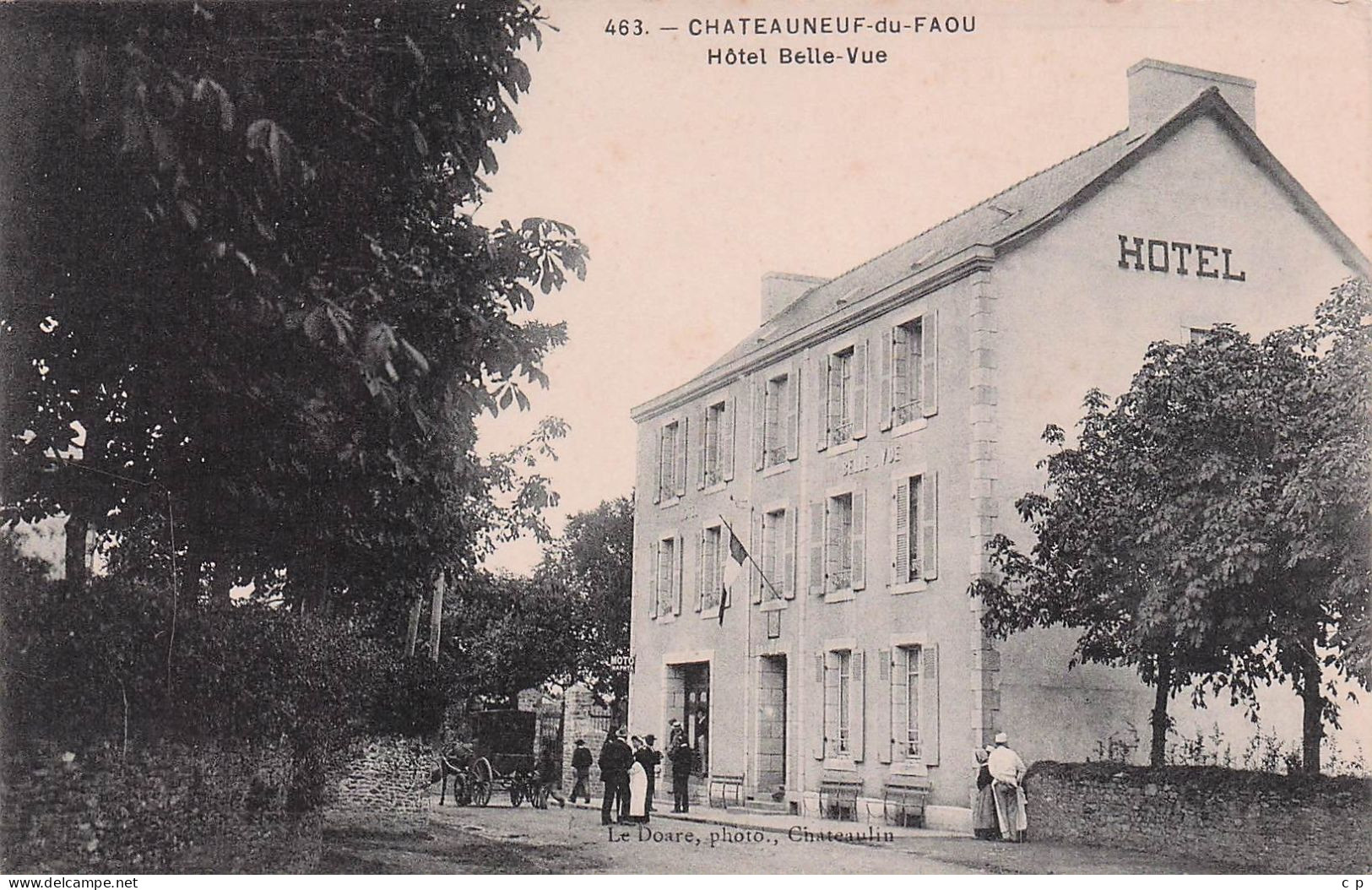 Chateauneuf Du Faou - Hotel Belle Vue - CPA °J - Châteauneuf-du-Faou