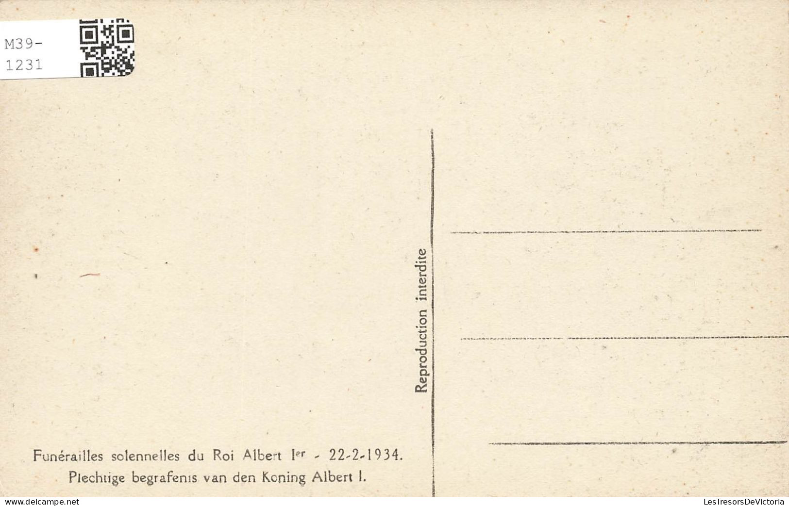 HISTOIRE - Funérailles Solennelles Du Roi Albert Ier - 22 Février 1934 - La Cavalerie - Carte Postale Ancienne - Histoire