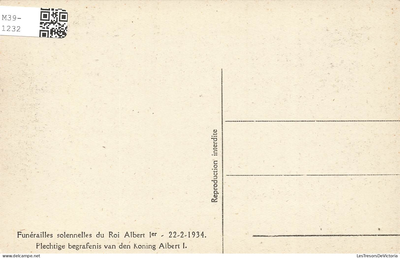 HISTOIRE - Funérailles Solennelles Du Roi Albert Ier - 22 Février 1934 - Drapeaux - Carte Postale Ancienne - Geschichte