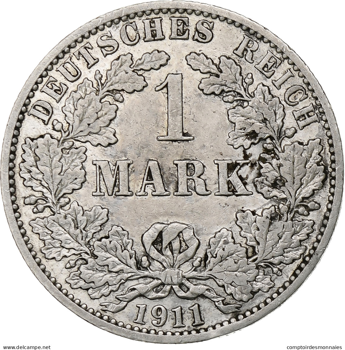 Monnaie, GERMANY - EMPIRE, Wilhelm II, Mark, 1911, Berlin, TTB, Argent, KM:14 - 1 Mark