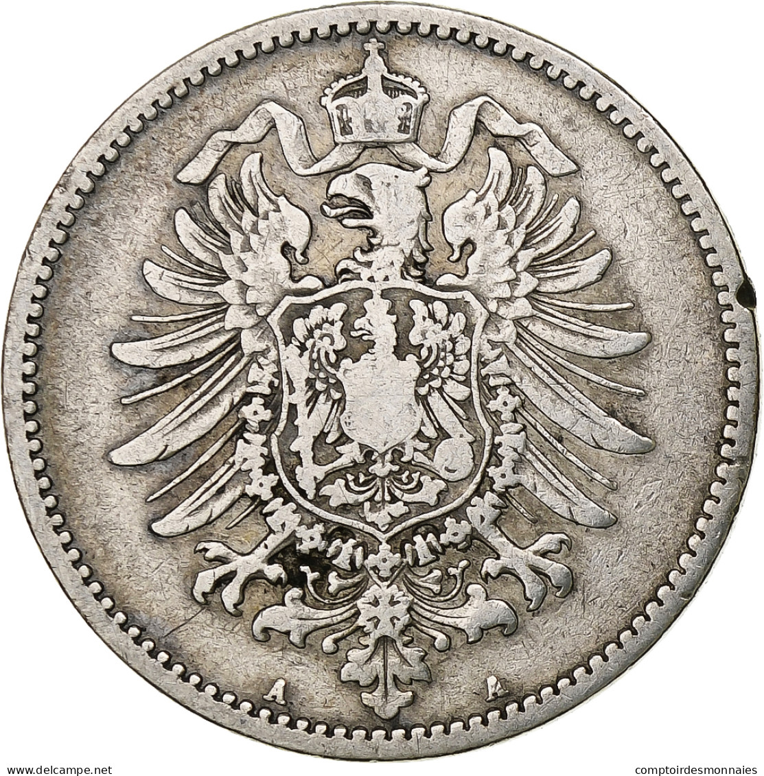 Monnaie, GERMANY - EMPIRE, Wilhelm I, Mark, 1881, Berlin, TB, Argent, KM:7 - 1 Mark