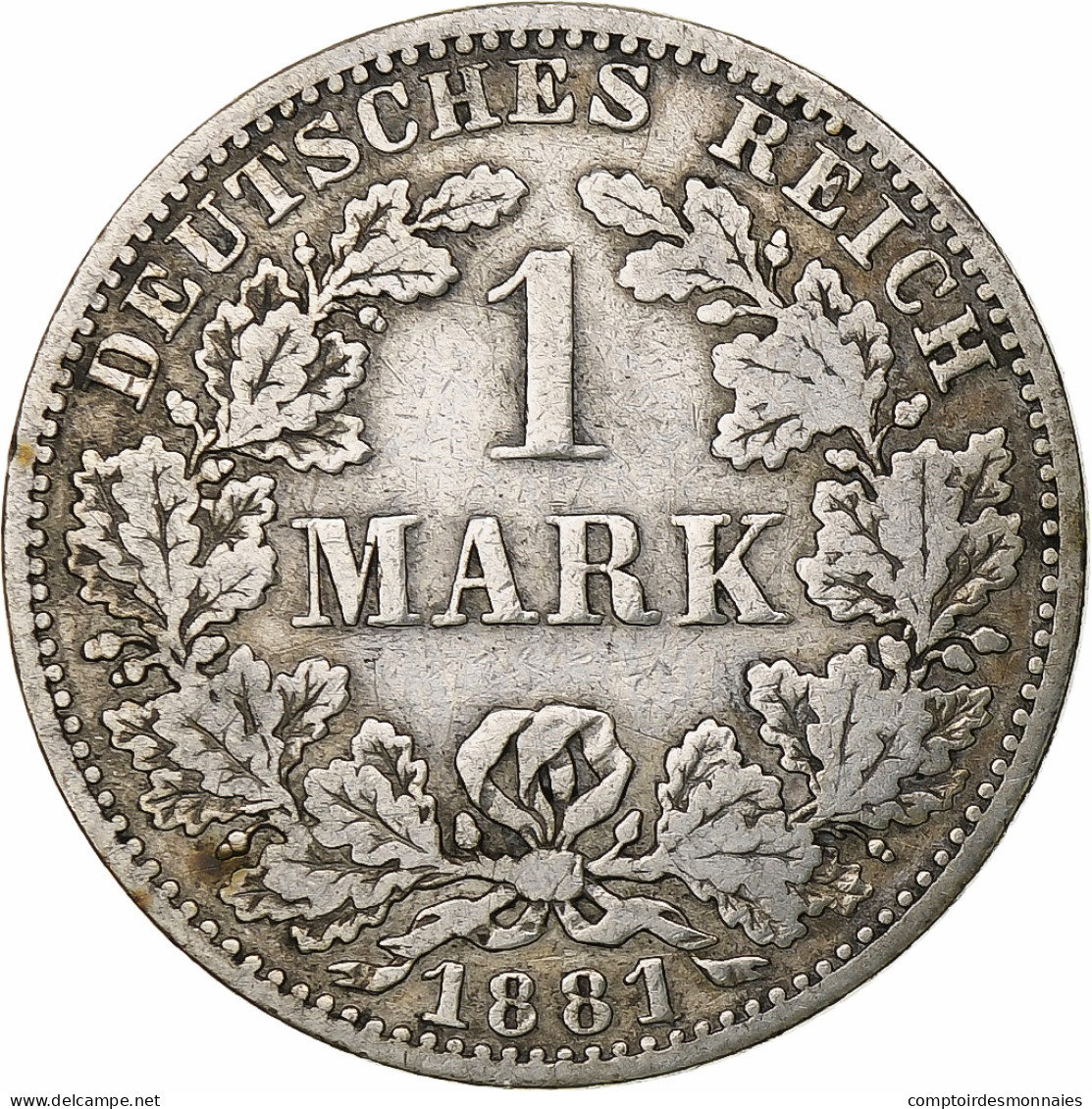 Monnaie, GERMANY - EMPIRE, Wilhelm I, Mark, 1881, Berlin, TB, Argent, KM:7 - 1 Mark