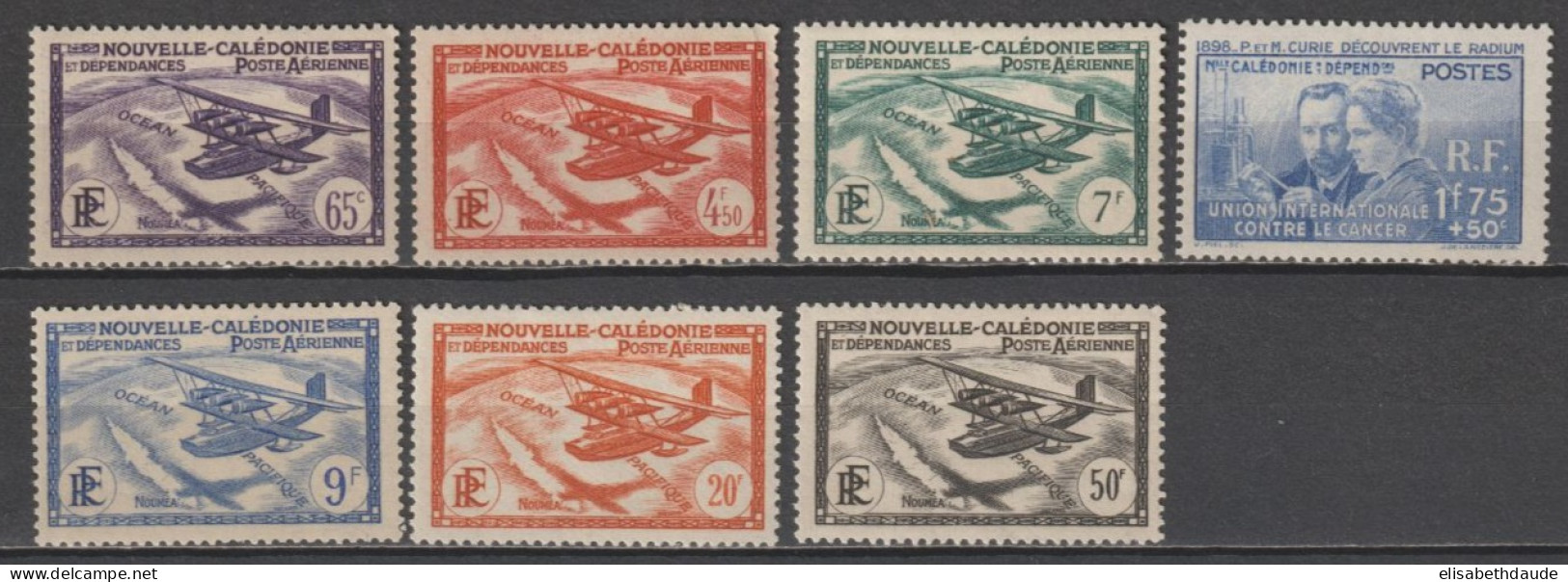 NOUVELLE CALEDONIE - 1938 - ANNEE COMPLETE Avec POSTE AERIENNE - YVERT N°259/277+A29/34 ** MNH - COTE = 69 EUR - Komplette Jahrgänge