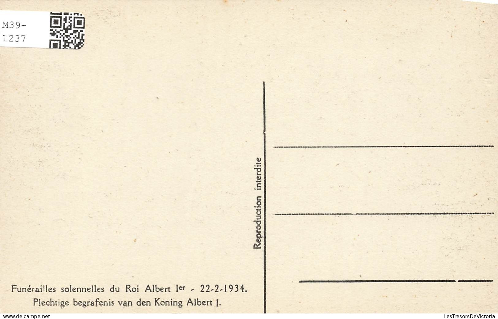 HISTOIRE - Funérailles Solennelles Du Roi Albert Ier - 22 Février 1934 - Soldats - Foule - Carte Postale Ancienne - History
