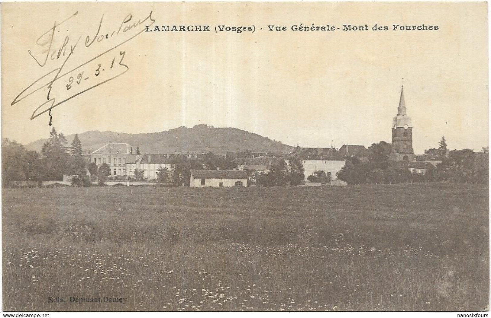 D 88. LAMARCHE VUE GENERALE.  CARTE ECRITE - Lamarche