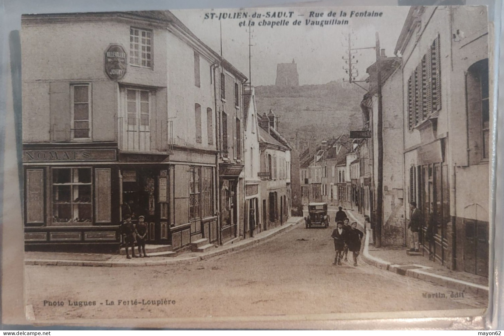 SAINT JULIEN DE SAULT 89 -  RUE DE LA FONTAINE ET LA CHAPELLE DE VAUGUILLAIN - RARE ANIMATION - Saint Julien Du Sault