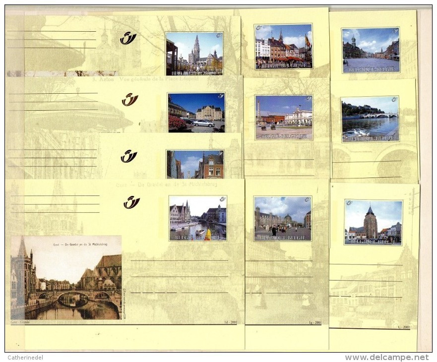 Année 2001 : CA86-CA95/BK86-BK95 - Autrefois ... Et Maintenant - Cartes Postales Illustrées (1971-2014) [BK]