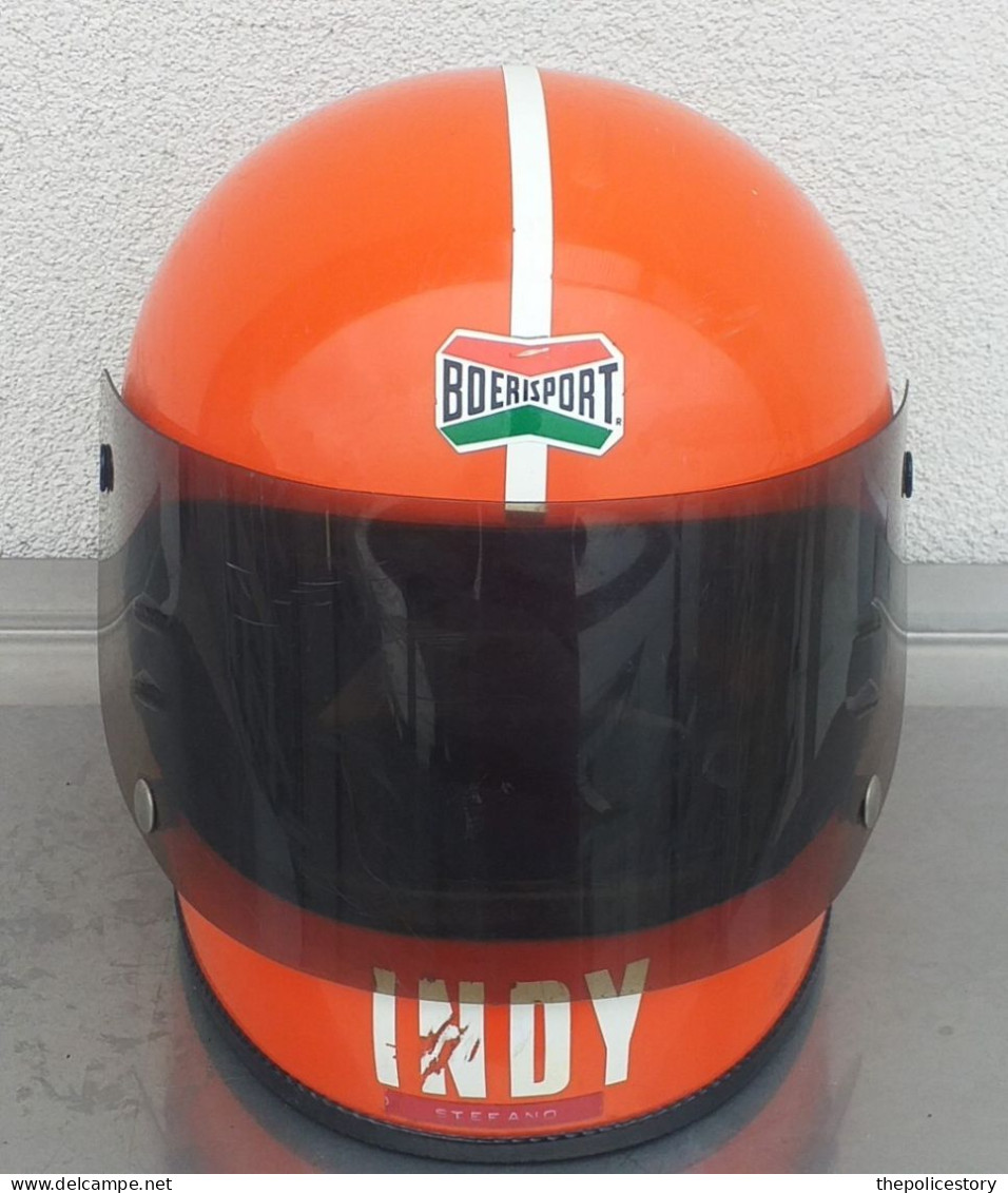 Casco Integrale Vintage Modello Boeri Indy Del 1976 Taglia Grande Stupendo - Motos