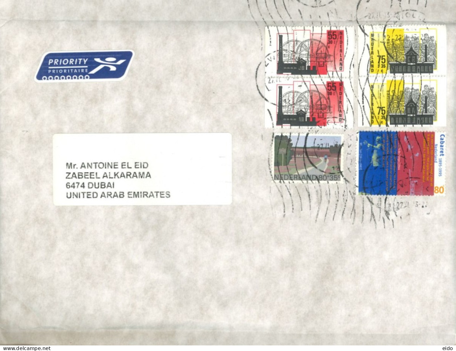 NETHERLANDS  - 2022,  STAMPS COVER TO DUBAI.. - Covers & Documents