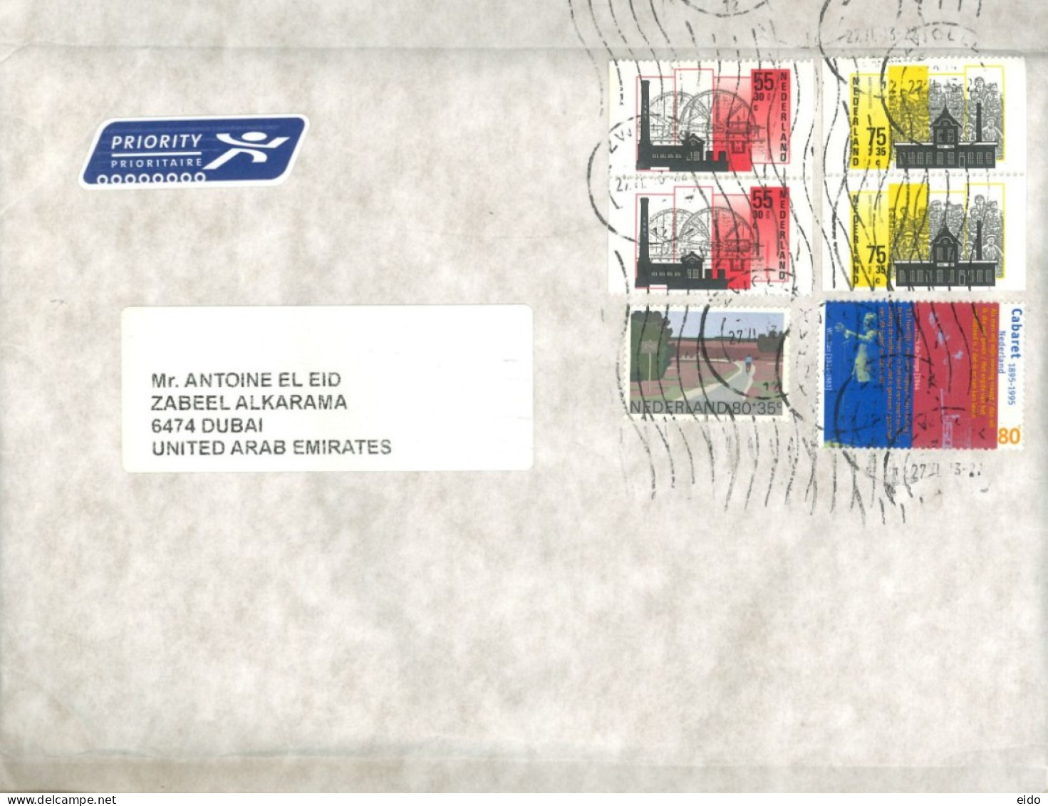 NETHERLANDS  - 2022,  STAMPS COVER TO DUBAI.. - Lettres & Documents